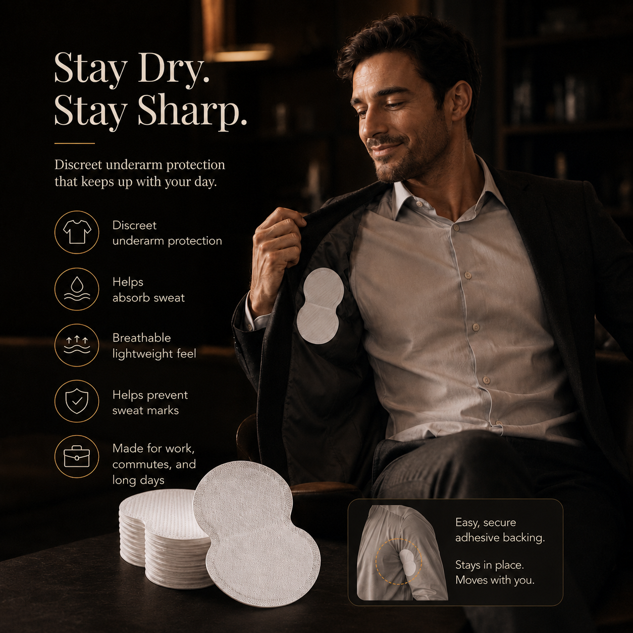 Discreet Underarm Sweat Pads